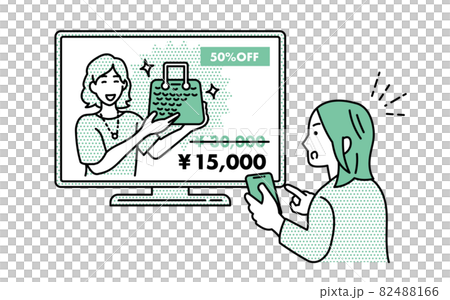 アンカリング効果のイラスト 82488166