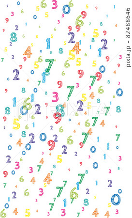 Falling colorful orderly numbers. Math study concept with flying digits. Attractive back to school mathematics banner on white background. Falling numbers vector illustration. Falling colorful orderly numbers. Math study concept with flying digits. Attractive back to school mathematics banner on white background. Falling numbers vector illustration. 82488646