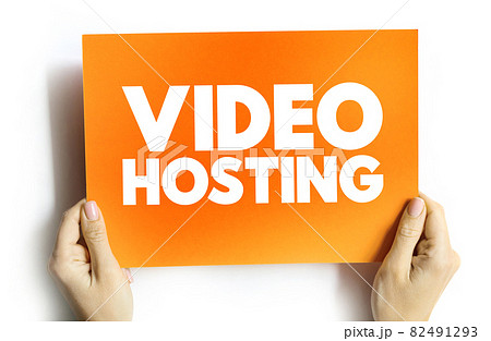 Video Hosting text card, concept background Video Hosting text card, concept background 82491293