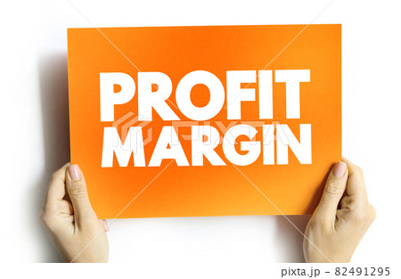 Profit Margin text card, concept background 82491295