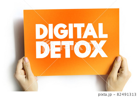 Digital Detox text card, concept background Digital Detox text card, concept background 82491313