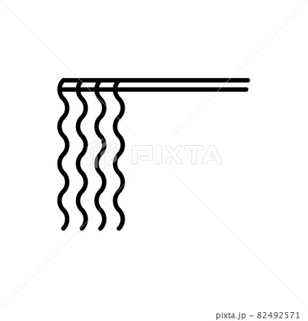 Chopsticks holding asian noodles vector icon 82492571