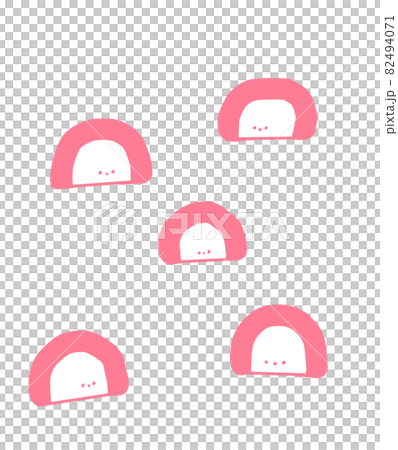 かまぼこ 蒲鉾 カマボコ 複数 ゆるキャラのイラスト素材