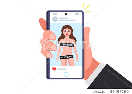 a man on the phone is watching photos of a naked woman. a man on the phone is watching photos of a naked woman. 82497160