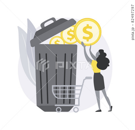 Overspending abstract concept vector illustration. 82497297