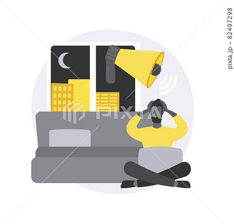 Sleep disturbances abstract concept vector illustration. 82497298