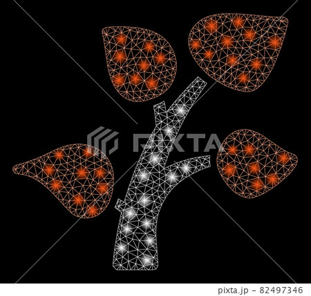 Flare Mesh Wire Frame Plant Tree with Flare Spots 82497346