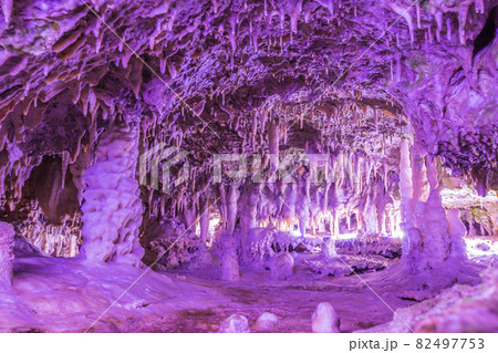 岐阜県 飛騨大鍾乳洞の写真素材