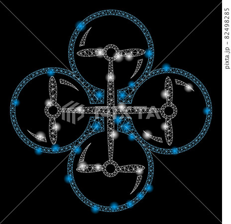 Glowing Mesh Network Quad Copter with Flash Spots 82498285