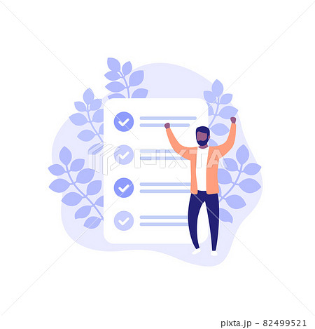 completed tasks, to do list vector illustration 82499521