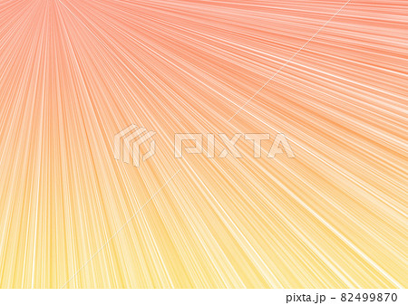 光の差し込み　光の筋　光芒　（背景素材）　赤黄色　集中線 82499870