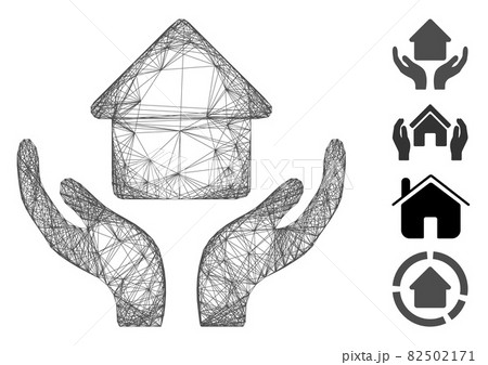 Linear Home Care Hands Vector Mesh 82502171