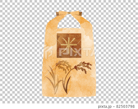 米袋をイメージしたイラスト(水彩風加工) 82503798