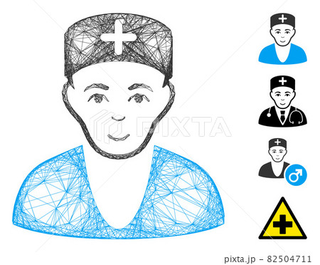 Hatched Doctor Vector Mesh 82504711