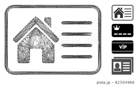 Net House Info Card Vector Mesh 82504966