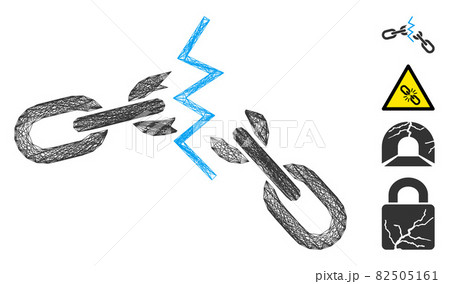 Hatched Broken Chain Vector Mesh Hatched Broken Chain Vector Mesh 82505161