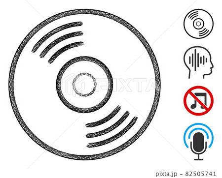 Linear Music Disk Vector Mesh 82505741