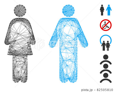 Hatched WC Persons Vector Mesh Hatched WC Persons Vector Mesh 82505810