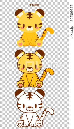 可愛的小老虎矢量圖 82506675