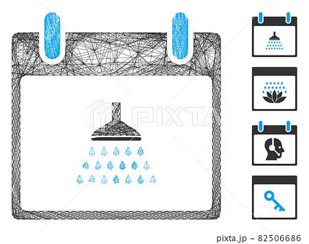 Hatched Shower Calendar Day Vector Mesh 82506686
