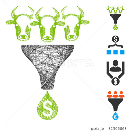 Network Cattle Profit Funnel Vector Mesh Network Cattle Profit Funnel Vector Mesh 82506863