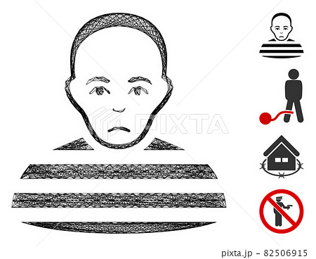 Hatched Prisoner Vector Mesh 82506915