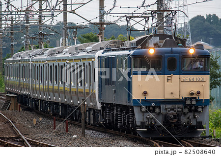武蔵野線を往く、EF64-1031牽引、E131系配給輸送 82508640