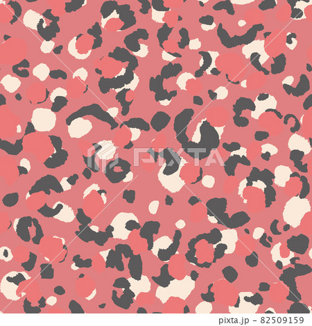 Abstract modern leopard seamless pattern. Animals trendy background. Pink decorative vector stock illustration for print, card, postcard, fabric, textile. Modern ornament of stylized skin 82509159