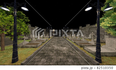 墓地のイラスト素材