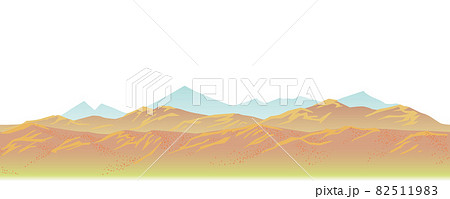 秋の紅葉した山々の風景 ベクターイラスト のイラスト素材 5119