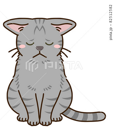 「ムサシ」猫イラスト（原画） ムサシ」猫イラスト（原画）