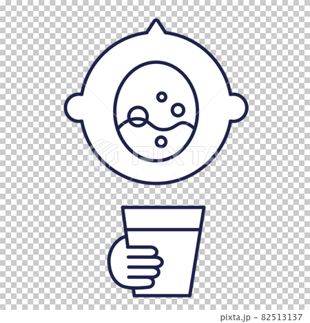 Illustration of gargling Illustration of gargling 82513137