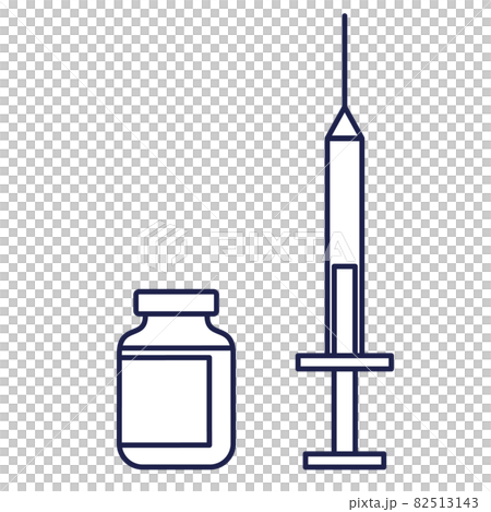 注射器和疫苗插圖 注射器和疫苗插圖 82513143