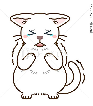 怯える猫(白) 怯える猫(白) 82514477