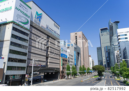 名古屋市中村区名駅都市風景　名駅通　下広井町　交差点 82517992