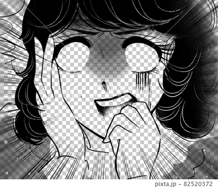 70's shojo manga The face of a beautiful woman who becomes white with anger 82520372