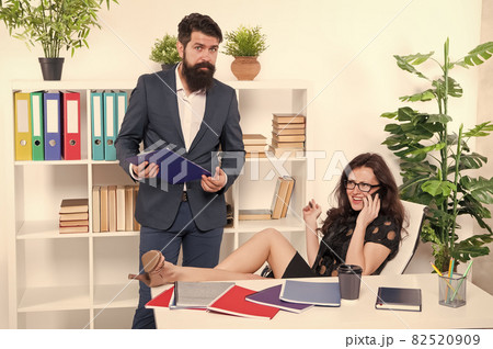 Workplace relations. Business professionals at workplace. Workplace relations. Business professionals at workplace. 82520909