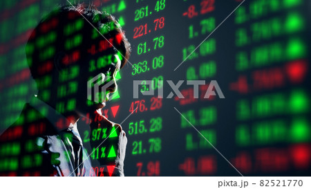 株価の一覧ボードと投資家 株価の一覧ボードと投資家 82521770
