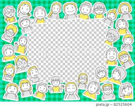 クラスのともだちフレーム（緑） 82525604