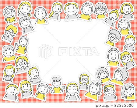 クラスのともだちフレーム（赤） 82525606