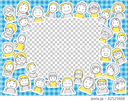 クラスのともだちフレーム（青） 82525608