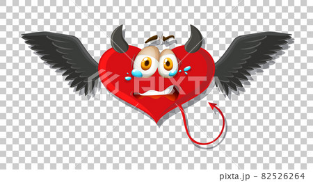 Heart shape devil with facial expression Heart shape devil with facial expression 82526264