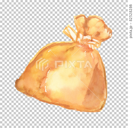 水彩で描いたもち巾着のイラスト 82528286