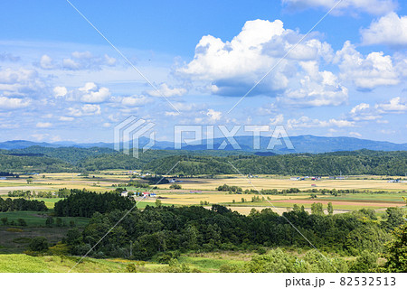 萌の丘　素晴らしい道央の穀倉地帯を望む 82532513