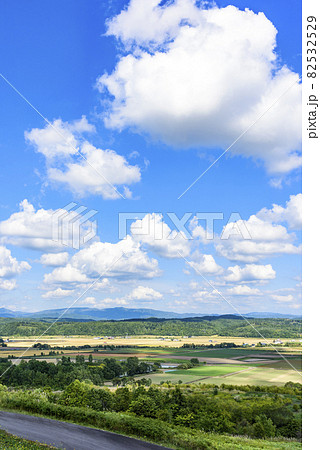 萌の丘　素晴らしい道央の穀倉地帯を望む 82532529