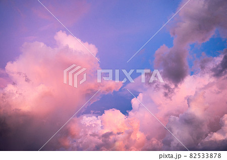 Beautiful dramatic sky with colorful clouds at evening 82533878