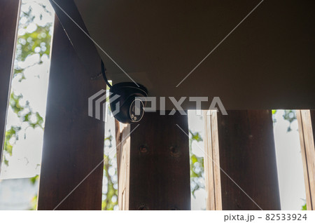 CCTV security camera on ceiling 82533924