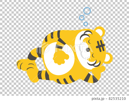 Vector illustration of tiger character (sleeping) Vector illustration of tiger character (sleeping) 82535210