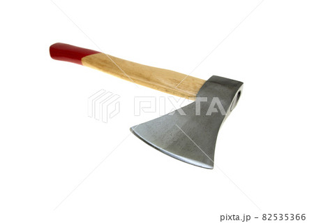 ax with wooden handle isolated on white background 82535366