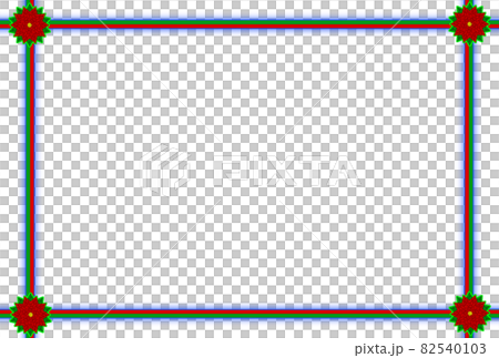 聖誕相框相框-絲帶藍邊模糊-5葉紅花-綠邊(明信片比例)問候語 聖誕相框相框-絲帶藍邊模糊-5葉紅花-綠邊(明信片比例)問候語 82540103
